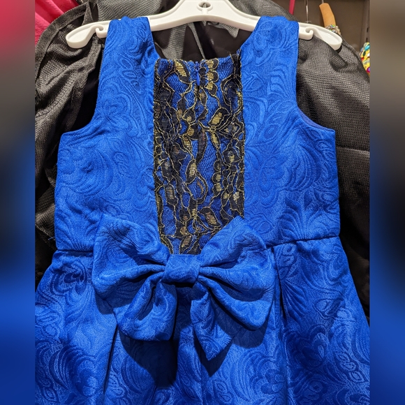 Royal Blue Girl's Formal Dressy Dress by Happy Rose - size 7 - Picture 4 of 6